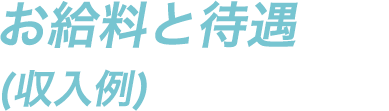 お給料と待遇(収入例)